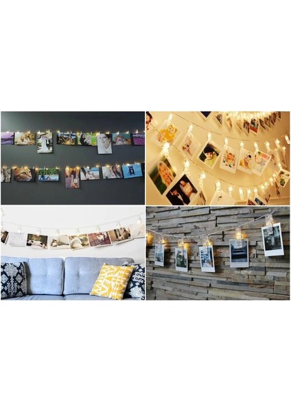 10'lu Led Işıklı Fotoğraf Mandalları fırsatları