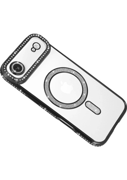 Yzlal Newface Apple Iphone 17 Air Joke Simli Magneticsafe Kılıf - Siyah modelleri