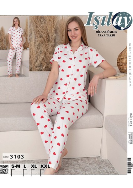 Milan Kolu Kısa Gömlek Yaka Takım