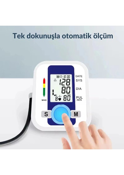 Akıllı Üst Kol Tansiyon Aleti Ihb Düzensiz Nabız Uyarısı Tek Tuşla Otomatik Ölçüm Geniş LCD Ekran Çift Kullanıcı 99×99 Hafıza USB indirimleri