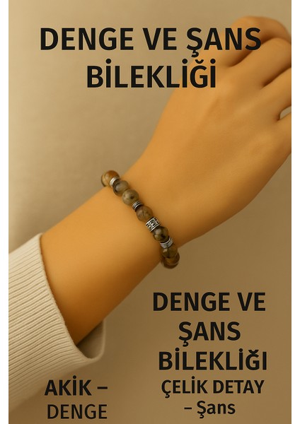 Orijinal Doğal Taş El Yapımı Enerji - Uyum - Denge Sağlayan Bileklik-3