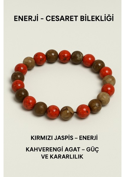 Orijinal Doğal Taş El Yapımı Enerji - Uyum - Denge Sağlayan Bileklik-5