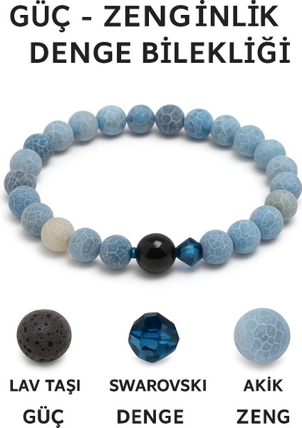Orijinal Doğal Taş El Yapımı Enerji - Uyum - Denge Sağlayan Bileklik-68
