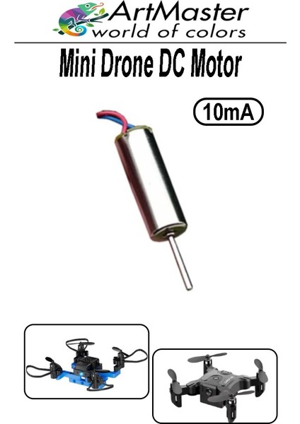 Mini Drone Motoru 1 Adet Çekirdeksiz Yüksek Hızlı Güçlü Deney Dc Dron Motoru Uçak Mini Drone Motoru Okul Helikopter