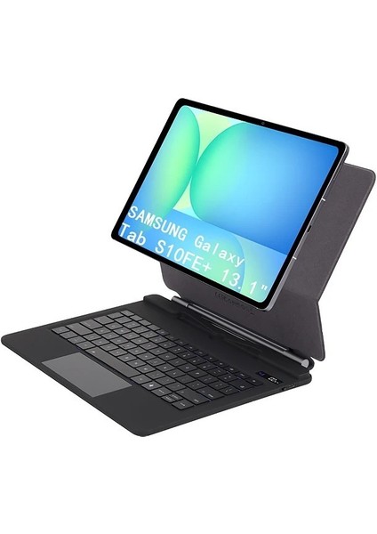 Galaxy S10 Fe Plus Uyumlu Şarj Göstergeli Rgb Işıklı Magic Keyboard Touchpad Türkçe Q Klavyeli Kılıf