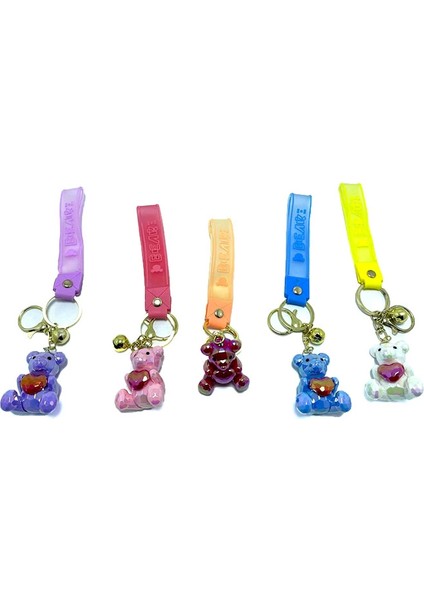 Kalpli Ayıcık Silikon Anahtarlık ALK1700 - Lisinya