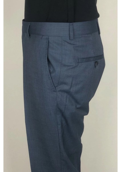 Fistan Store Erkek Düz Yüksek Bel Klasik Kesim Rahat Kalıp Yandan Cepli Boru Paça Büyük Beden Kumaş Pantolon modelleri