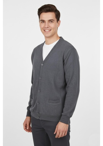 Erkek Spor Selanik Düğmeli Hırka Regular Kalıp BGL-ST04873