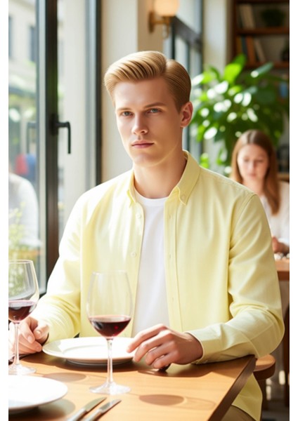 Unisex Konforlu Regular Fit Pamuklu Keten Görünümlü Uzun Kollu Gömlek Seçeneği Fonksiyonel