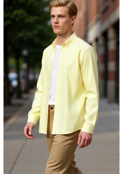 Unisex Konforlu Regular Fit Pamuklu Keten Görünümlü Uzun Kollu Gömlek Seçeneği Fonksiyonel indirimleri