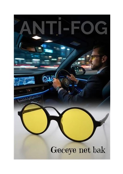 Bfs Parlama Önleyici Gece Sürüş Görüş Gözlüğü Sis Far Işık Önleyici Anti-Fog Gözlük