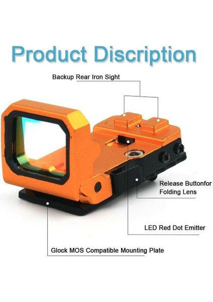 Vism Flipdot Reflex M2 Red Dot Sight Katlanabilir 22MM Reflex Nişangâh fırsatları
