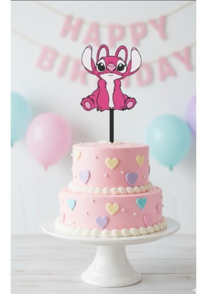 Pembe Stitch Pasta Süsü