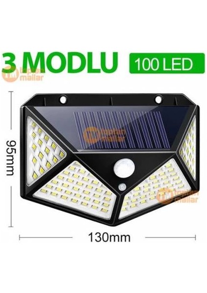 Projektör 100 Ledli Işık Sensörlü Güneş Enerjili Solar Lamba ( Lisinya ) fiyatları