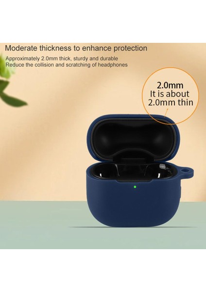 Huawei Freeclip 2 Kulaklık Uyumlu Toz Geçirmez Silikon Kılıf + Kanca