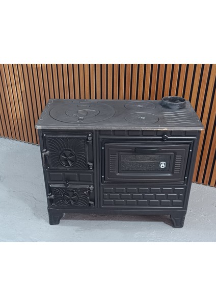Mat Siyah 40'lık Döküm Tuğlalı Kuzineli Emaye Soba fiyatları