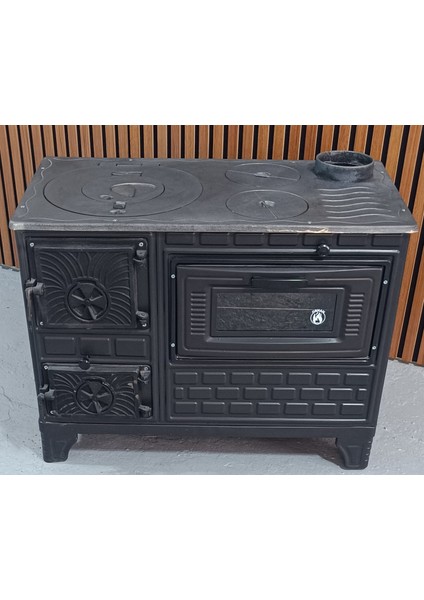Mat Siyah 40'lık Döküm Tuğlalı Kuzineli Emaye Soba indirimleri