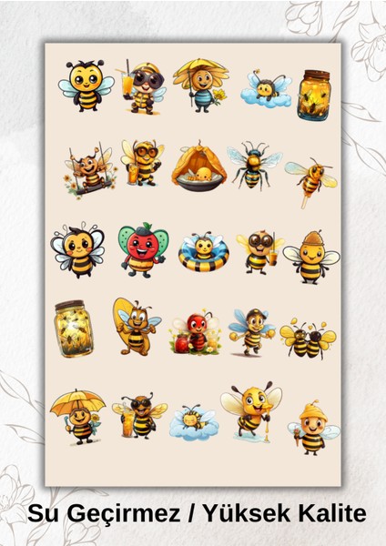 Arı Temalı Sticker Ajanda Bullet Journal YRM040