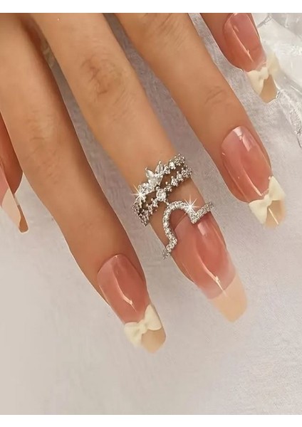 Zirkon Taşlı Tırnak Yüzüğü