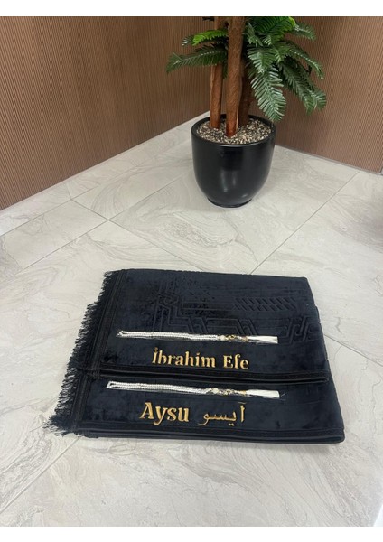 Kişiye Özel Seccade Iplik Yazımı Siyah fiyatları