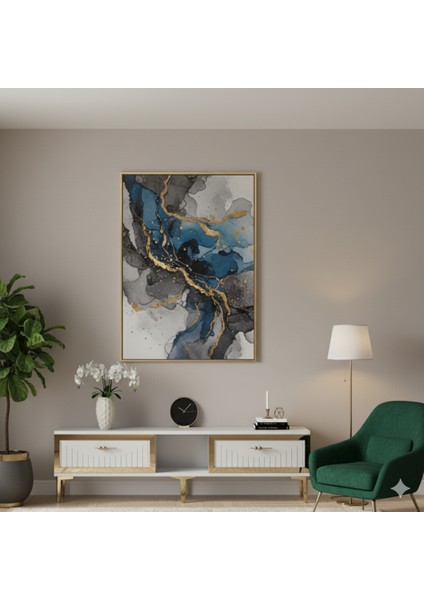 TSA1503BG - Tuna Tv Stand 150CM Beyaz-Altın