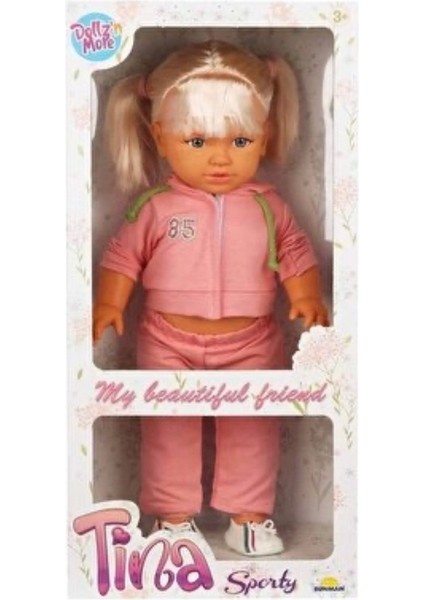 Tina Sporty Bebek 45 cm – Sunman Spor Kıyafetli Oyuncak Bebek – Kız Çocuk Oyuncağı