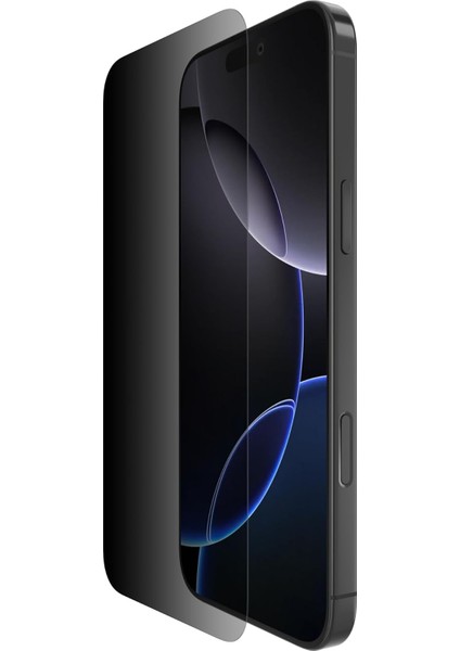 Screenforce Invisiglass 16 Pro Max Paravan, Çizilmez Koruyucu Folyo, Geri Dönüştürülmüş Camdan Üretilmiştir, Kabarcıksız Uygulama Için Konumlandırma Kabı, 16 Pro Max Için Ekran