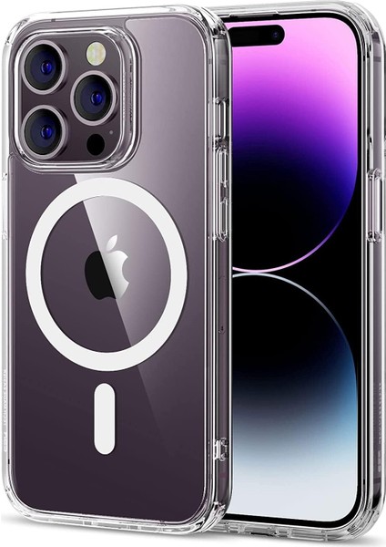 Happy 15 Pro Için Özellikli Çok Şık Şeffaf Kılıf Kablosuz Şarj Özellikli