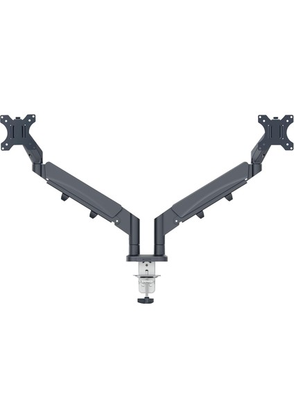 Ergo Yerden Tasarruf Sağlayan, Bilgisayar ve Laptop Için Ikili Monitör Kolu, 65370089, Gri