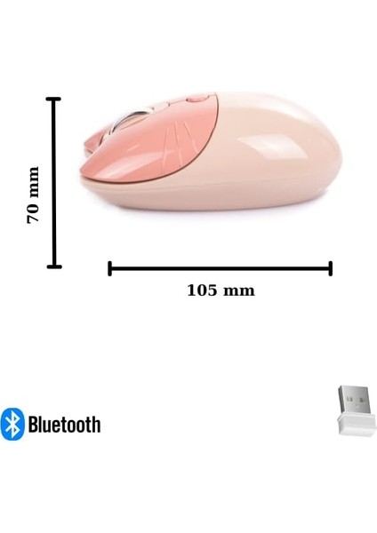 Sevimli Kedi Kablosuz Pudra-Bej Mouse + Mode fiyatları