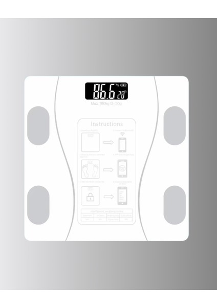 Techmrt Bluetooth Akıllı Tartı – 8 Fonksiyonlu Dijital Baskül, 180 kg Kapasiteli indirimleri