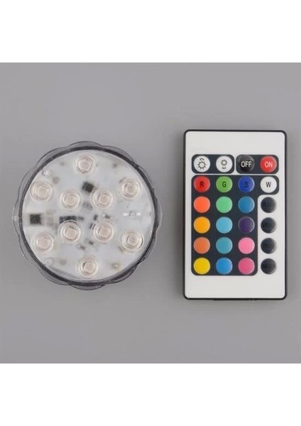 Su Geçirmez Kumandalı Renk Değiştiren Rgb Su Altı LED Lamba Spot ( Lisinya )