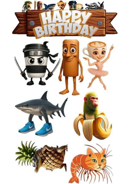 Brainrot Telefon Laptop Notebook Tablet Defter Matara Stiker Etiket ST2009