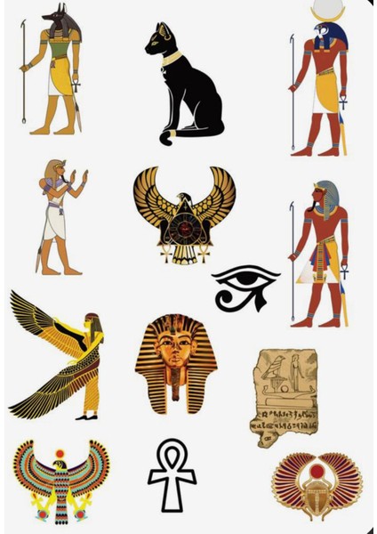 Antik Mısır Telefon Laptop Notebook Tablet Defter Matara Stiker Etiket ST2165