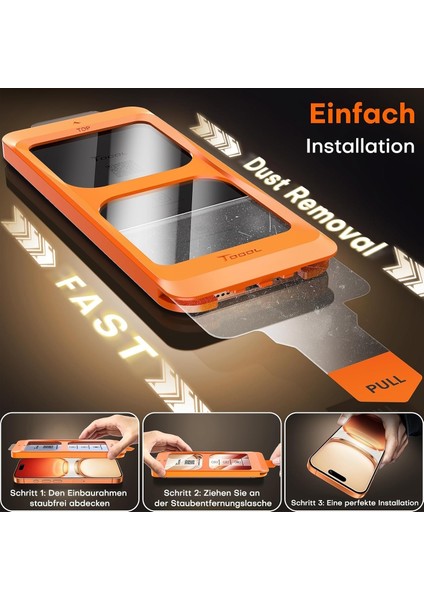 Apple iPhone 17 Uygulama Aparatlı Tam Kapatan Temperli Ekran Koruyucu Kırılmaz Cam Magic Box fiyatları