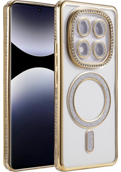 Yzlal Newface Xiaomi Redmi Note 14 Pro 5g Joke Simli Magneticsafe Kılıf - Gold