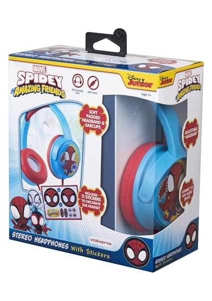 Spıderman Kablolu Kulaklık Çocuk Kulaklığı Lisanslı Hediye Stıckerlı MV-6513-SAF fiyatları