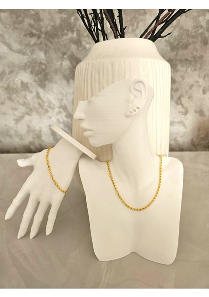 Burgu Kolye ve Bileklik SET-18K Altın Kaplama