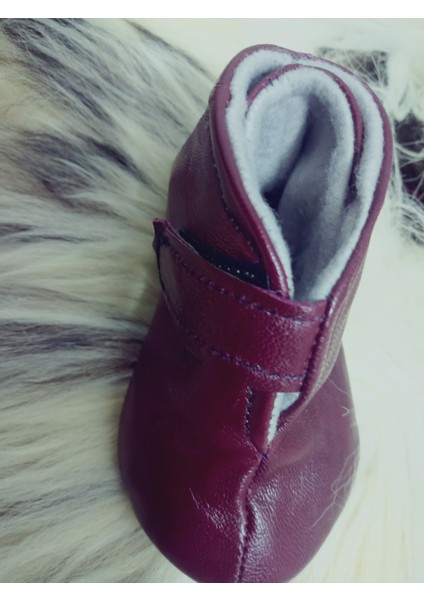 Unisex Organik Hakiki Kuzu Deri Içi Polarlı Hakiki Bebek Patiği Ayakkabı Panduf fiyatları