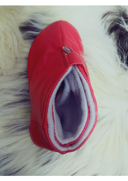 Unisex Organik Hakiki Kuzu Deri Içi Polarlı Hakiki Bebek Patiği Ayakkabı Panduf indirimleri