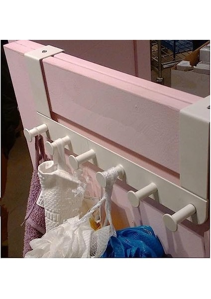 Kapı Askısı Kancaları Beyaz Metal Robe Havlu Kemerleri