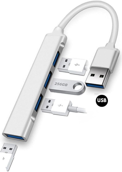 USB To 4 Port Çoklayıcı Hub ile Uyumlu Çoğaltıcı USB 3.0-2.0 Converter Hub