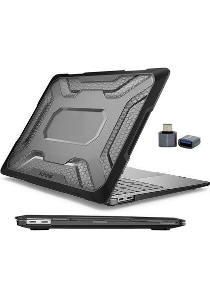 Air Kılıf 13 Inç A1932 Modeli Için Mac Güçlü ve Çizilmeye Dayanıklı Darbe Emici 2018-2019 ile Uyumlu Siyah