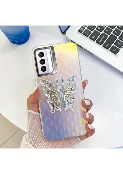 S24 Fe ile Uyumlu Kılıf Kelebek Silikon Kılıf Desen 2