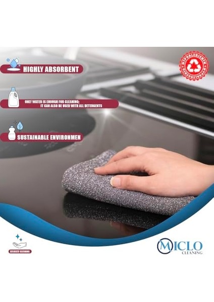 Cleanıng | Inatçı Leke Zorkir Ovalama Bezi - Simli, Telli Bez (Çizmez) 40X40 Kare Desen | X2 Adet fiyatları