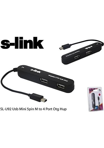 SL-U92 USB Mini 5pin M To 4 Port Otg Hup modelleri