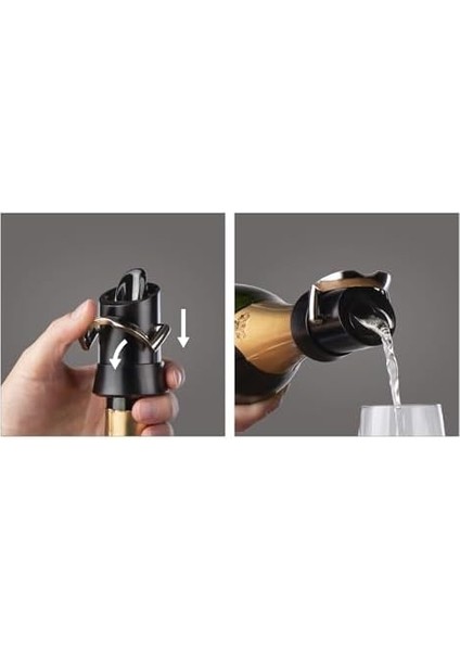 Vin Şampanya Aksesuar Seti 3 Parça - Şampanya Soğutucu, Şampanya Kapağı ve Dökme Ağacı, Şampanya Açacağı modelleri