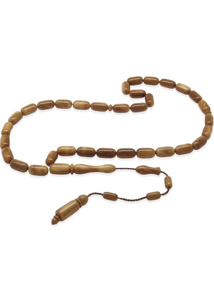 Sistemli Kolye Kesim Açık Kahverengi Cilalı Kuka Tesbih