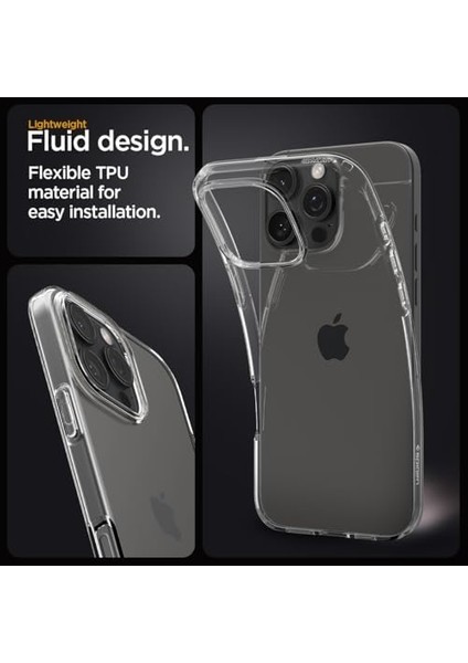 16 Pro Max ile Uyumlu Ince Kılıf Crystal Sararma Karşıtı Duraclear Hava Kanalı Teknolojisi Askeri Sınıf Koruma Crystal Clear Şeffaf Kapak - ACS07984 modelleri