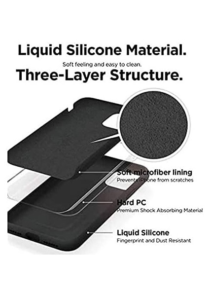 Happy 7 Plus / 8 Plus Içi Kadife Lansman Silikon Kılıf Şok Emici Full Kasa Koruma Sağlayan Kılıf - Silicone Siyah fiyatları